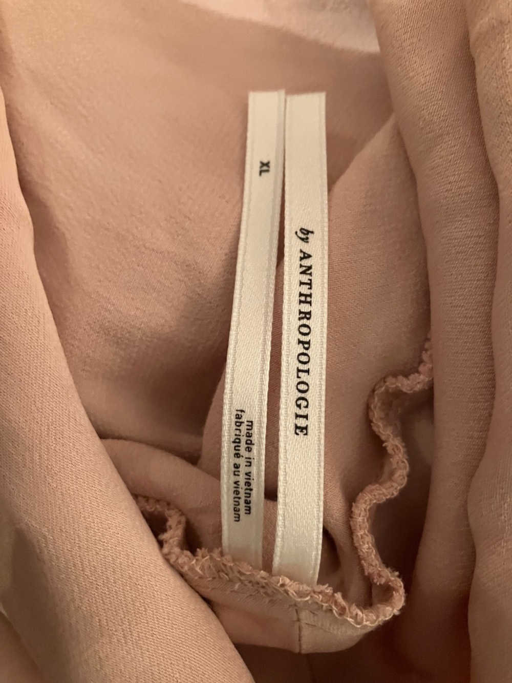 Anthropologie Rose Gold Satin Midi Dress - Picture 7 of 8